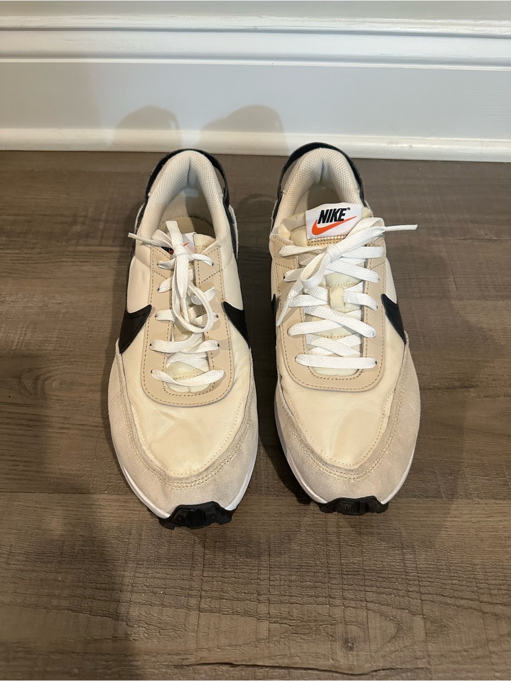 Nike Women’s Cream and Black Retro Runner Sneakers